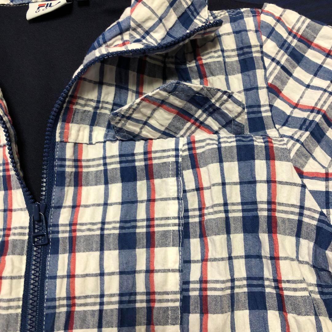 FILA Plaid Zip-Up Dress M Golf ★★
