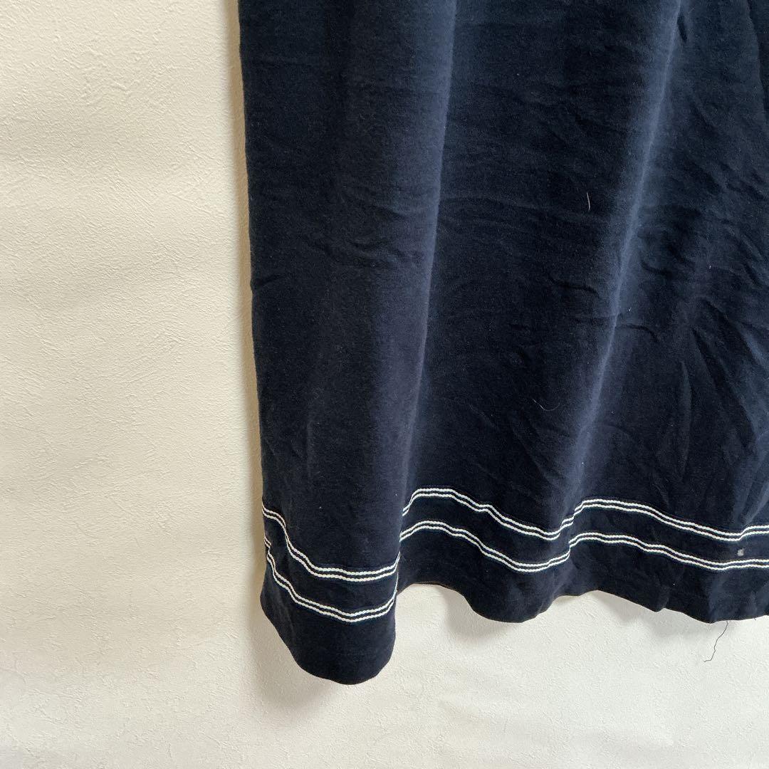 Rare Passers Sailor Dress Marine Long Length Navy Vintage M