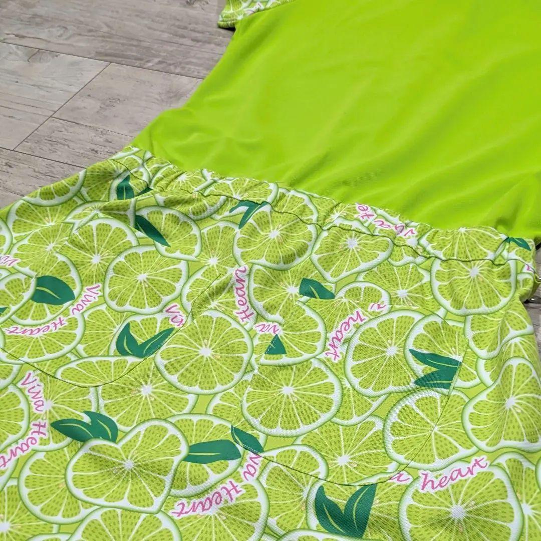 VIVA HEART Golf Lime Pattern Polo Dress with Inner Pants