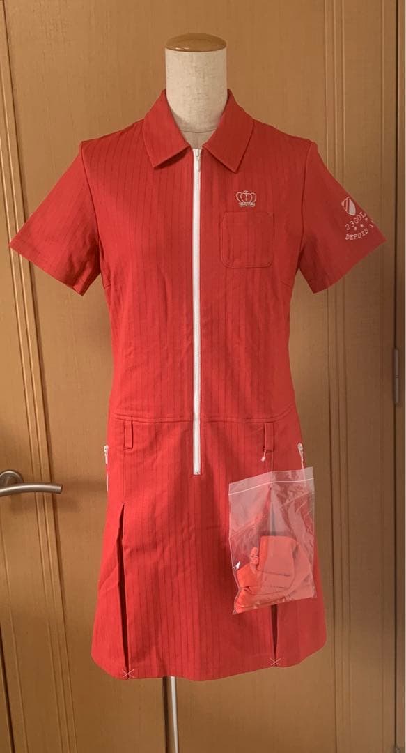 【New Unused】23ku Golf Dress Red